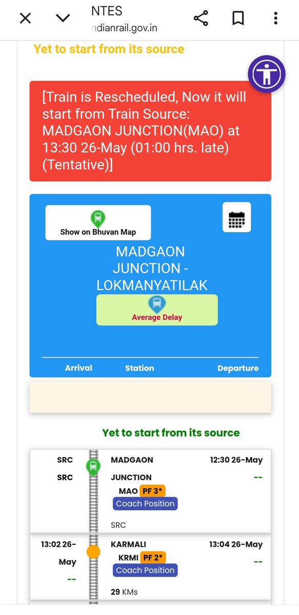 manishchaube's tweet photo. @RailwaySeva @RailMinIndia @narendramodi @AshwiniVaishnaw @ajeetbharti @ANI  my PNR 8147033849.
Train No. 11100 is lost,no update on railway website,no info from 139, can you please find the train and inform us when it will start journey. On station waiting room demand money https://t.co/HJ23nSjCmz