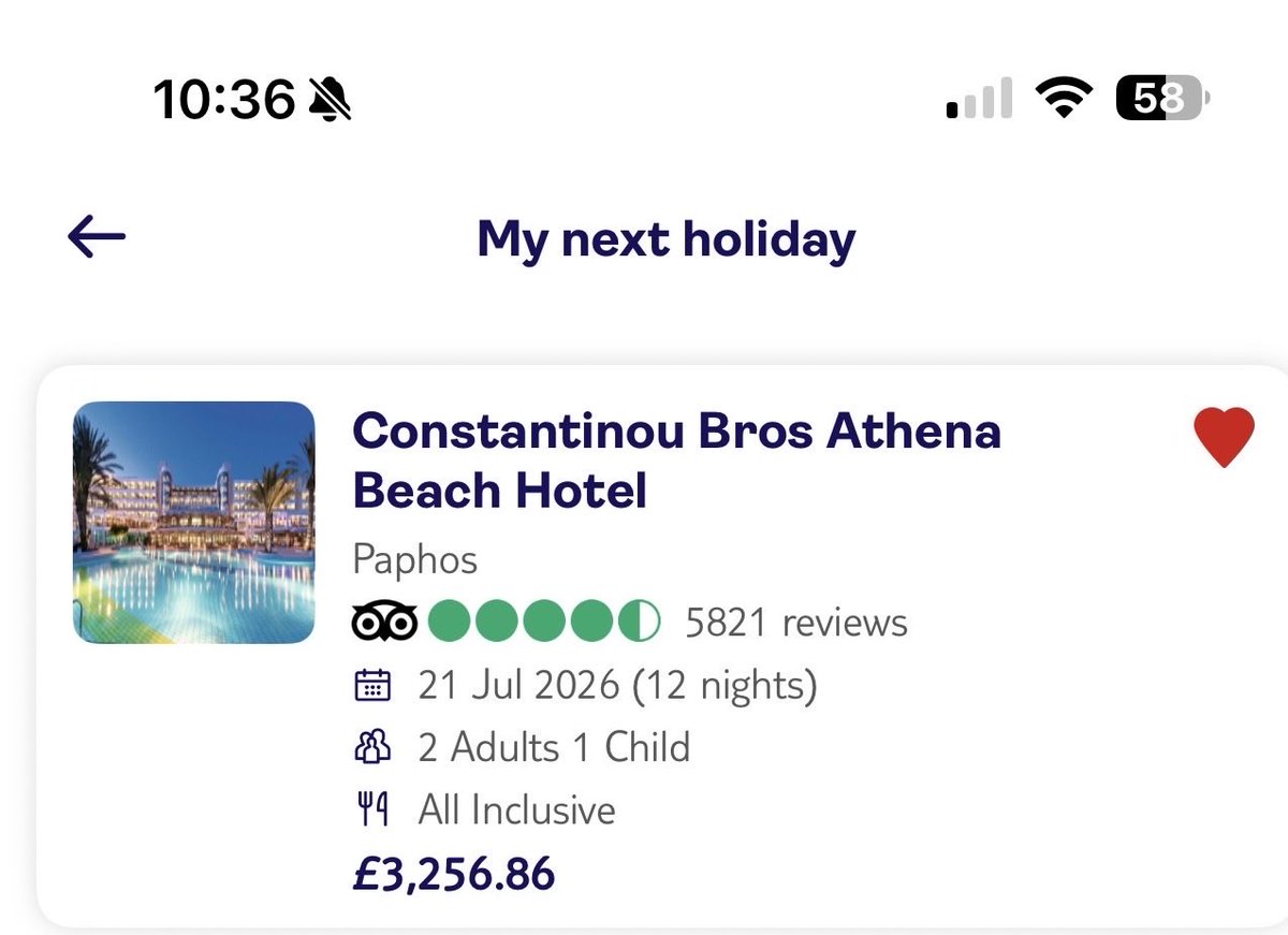 toppaharlee's tweet photo. @TUIUK Was about to book this and the price clearly states all inclusive!! But when I went to book ,it was only bed and breakfast. Fuming. https://t.co/4X0N82rCgZ