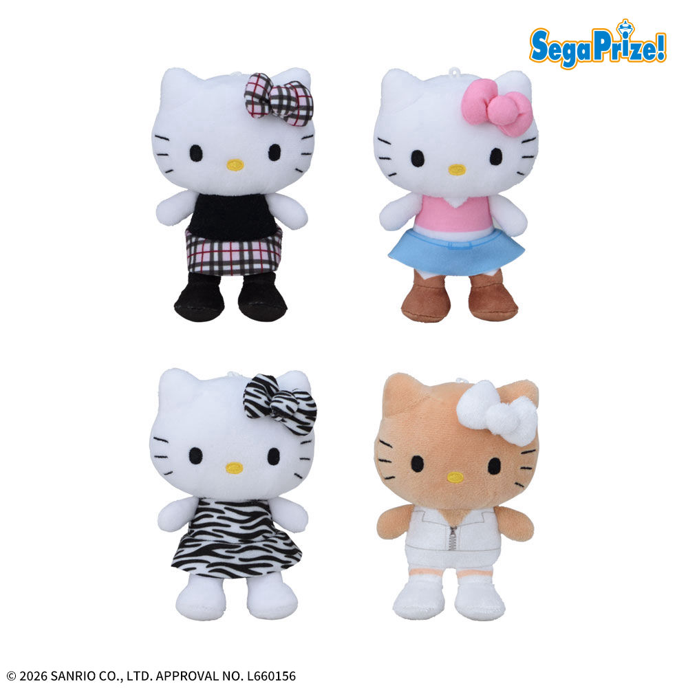 景品情報】 ハローキティ マスコット XOXOギャル Vol.3、Lぬいぐるみ