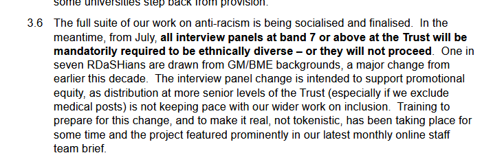 HMAnderson39's tweet photo. Rotherham, Doncaster and South Humber NHS trust says interview panels will have to be ethnically diverse - or they will not go ahead https://t.co/yD869oy1Sk