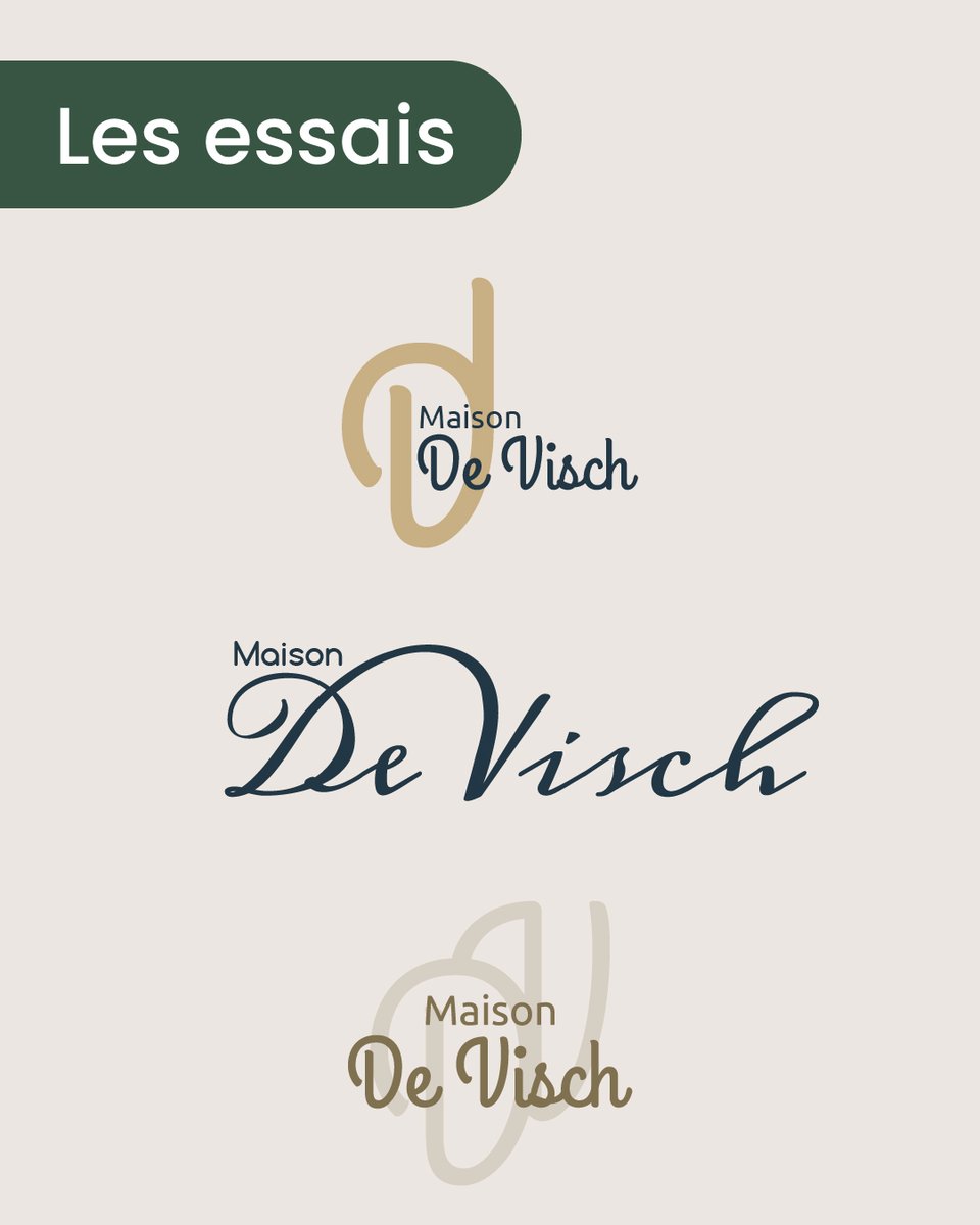 fdirriere's tweet photo. 🔍 DANS LES COULISSES D’UN LOGO
Voici les différentes pistes proposées pour la marque de champagne De Visch.
Rien ne me plaît plus que de donner vie à une idée ! ☺️
J’espère que vous avez aimé !
Design : https://t.co/f2QKsHfdAC https://t.co/YVw8Jcg3Wz