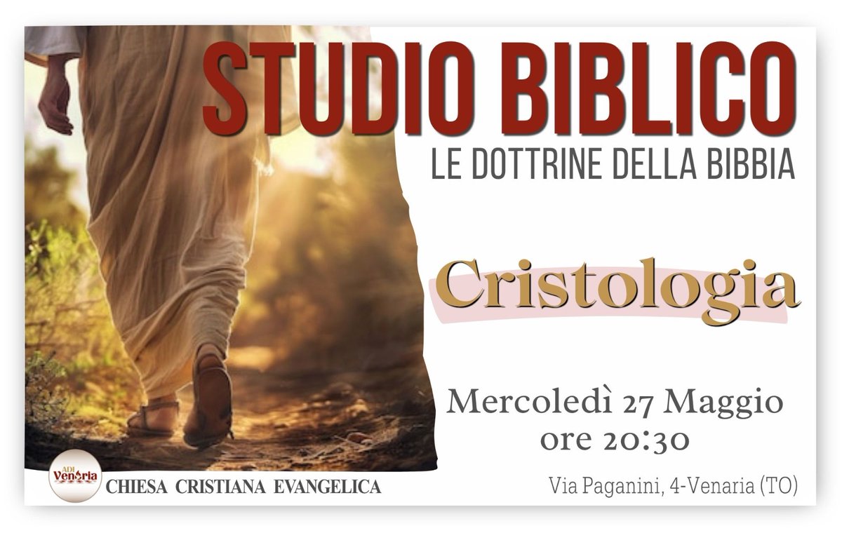 AdiVenaria's tweet photo. 📖 Studio Biblico: Prosegue il viaggio nella Cristologia
Vi aspettiamo mercoledì alle 20:30 per il nostro appuntamento settimanale con le Dottrine della Bibbia.
 Continueremo a scavare nelle Scritture per approfondire la persona, l'opera e il mistero straordinario di Gesù Cristo https://t.co/Kd6jo65l8n