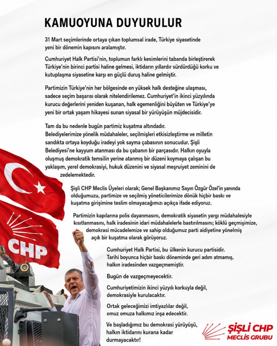 Şişli CHP Meclis Grubu tweet media