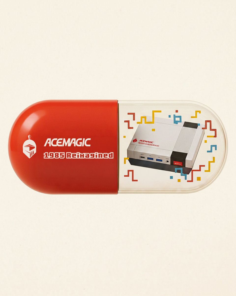 Acemagic_'s tweet photo. Nostalgia pill activated for Saturday 🎮 
ACEMAGIC Retro X5, retro design, modern power for pure joy. 
#ThrowbackSaturday #RetroGaming #acemagic #minipc https://t.co/vu1kJh5Hzn