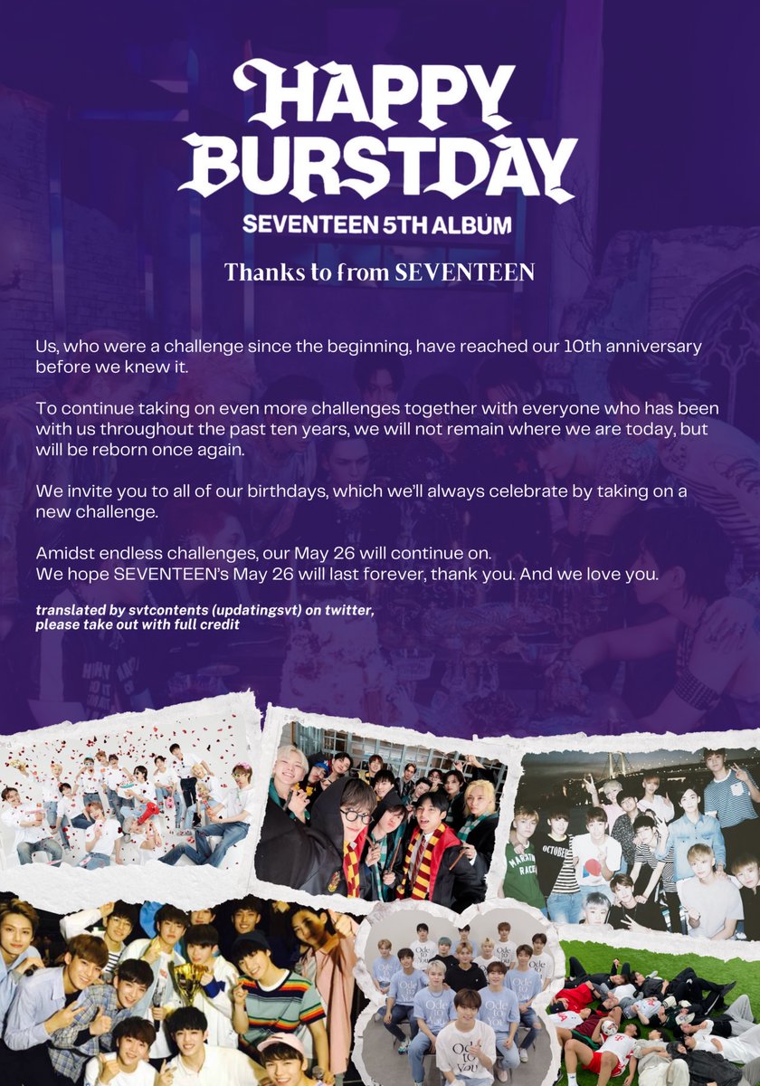 💌 HAPPY BURSTDAY Thanks To 