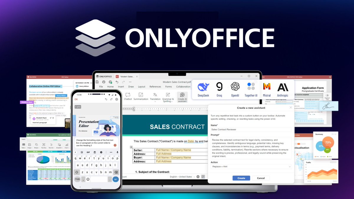 onlyoffice_fr's tweet photo. ☁️ ONLYOFFICE Docs v9.4 est désormais disponible dans le cloud !

Profitez des dernières nouveautés pour les documents, tableurs, présentations, formulaires et PDF afin de collaborer encore plus efficacement.

👉 Essayez-le dès maintenant :
https://t.co/lXnThiJPhH https://t.co/zgT8SVWegc