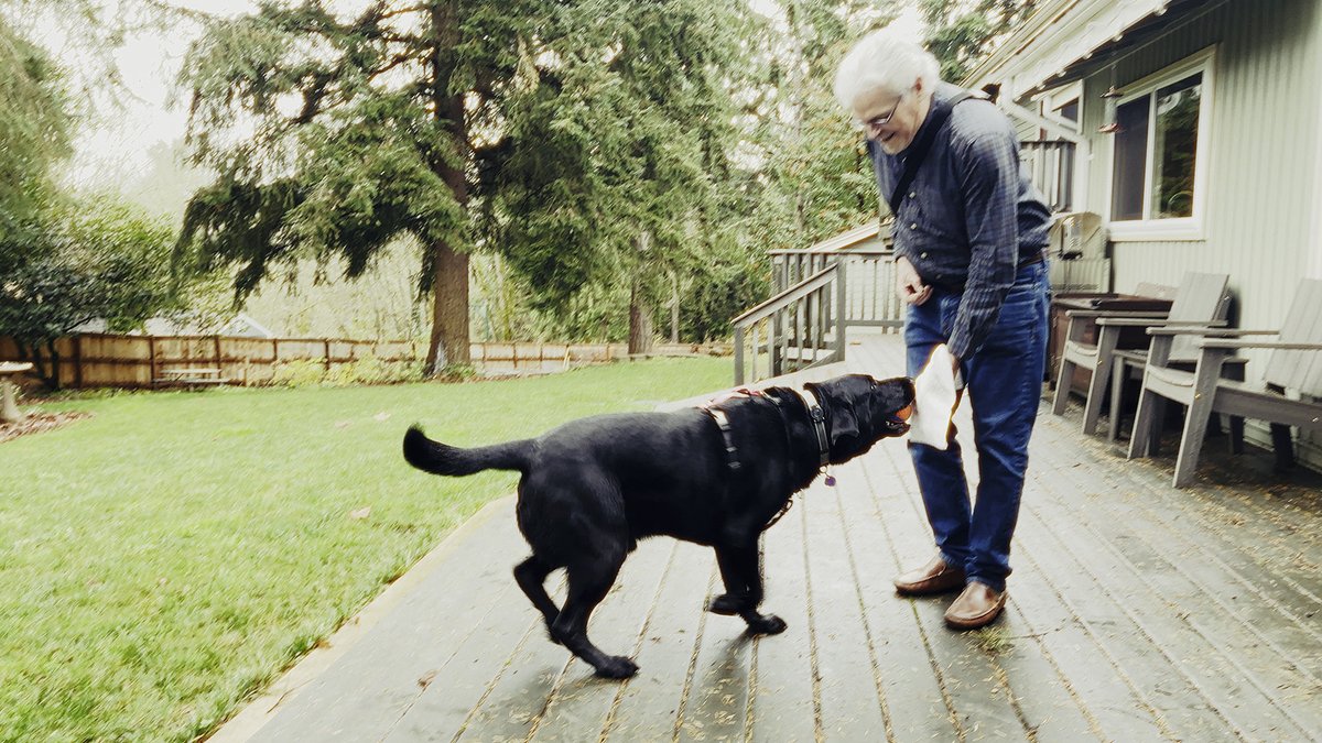 FeelUnfeel's tweet photo. アメリカ・シアトルに、ATLAS Assistance Dogs という団体があります。

サービスドッグ ─
障害などの人をサポートする犬を、育てている団体です。
ただ、ふつうのサービスドッグ団体とは、すこし違うところがあります。

ATLAS は犬を訓練してオーナーに渡すのではなく、オーナーが飼っている犬を、サポートできる犬にトレーニングして行きます。
「与えられる支援」ではなく、「ともに育つ関係」です。

ポジティブな関わり方を通して、犬と人が、おたがいにチームになっていく。

『Feel/Unfeel』の取材で、ATLAS を訪ねました。

障害や感覚過敏などでコミュニケーションが難しかった、そんな方々が、犬とのあいだでゆっくりと何かを取り戻していく姿がそこにありました。

犬は、診断名で人を見ません。
過剰な動きや、過敏な感覚を、責めません。

ただ、その人のそばにいます。
社会のなかで生きづらかった人が、犬といるあいだだけは、自分を感じることができる。

With my Dog, I Feel Myself.

それは特別な訓練の成果ではなく、ただ、ひとつの関係のなかで起きていることです。

日本では、補助犬の認定は国指定の訓練事業者を通すことが基本です。

ATLAS のような「飼い主自身が育てる」というかたちは、いまの日本の制���のなかには、まだ場所がありません。
けれど、世界にはこういう形が存在しています。

人と犬が、対等にチームになっていく可能性。
それを知ることそのものが、いつかの日本の景色をすこし変えるかもしれません。

『Feel/Unfeel』は、感覚過敏と感じない社会を描く映画です。
そこに置きたい希望のひとつが、人と動物のあいだに生まれる関係です。

言葉ではないところで、確かに通じあうもの。
人間社会のなかで感じることをやめてしまった人が、もういちど感じはじめる場所。

ATLAS のような場が、世界の各地に広がっていきますように。

──

ドキュメンタリー映画
『Feel/Unfeel フィール／アンフィール －感覚過敏と感じない社会』
監督:北 宗羽介 / 2026年公開予定

──
【 Feel/Unfeel 】を、一緒に観るために。
🎬上映サポート募���中 ─ 5月31日(日)まで
▶ https://t.co/tfodPsrPLm

#感覚過敏 #ニューロダイバーシティ #サービスドッグ #発達障害 #共生社会