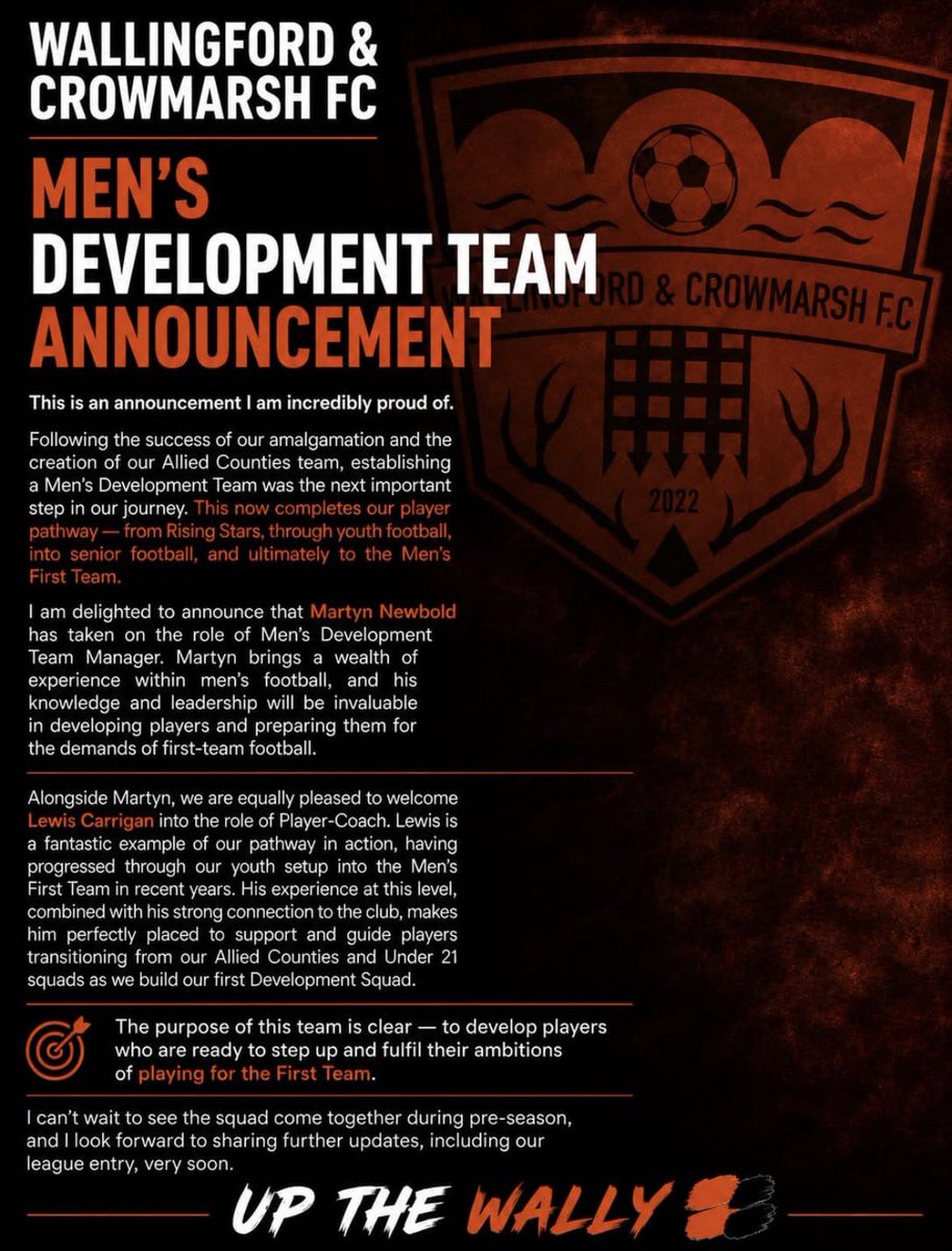 Wallingford and Crowmarsh FC tweet media