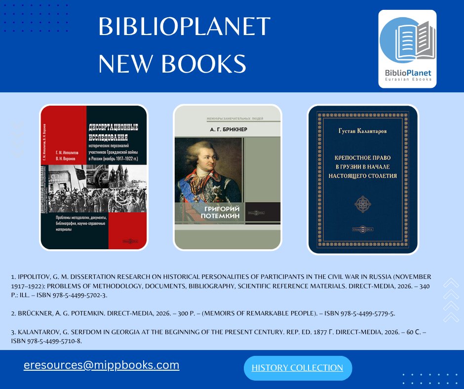 EposlinkO's tweet photo. New Books in BiblioPlanet History Collection. To inquire about trial access or subscription, please reach out to eresources@mippbooks.com. https://t.co/5TU0OkhLgu