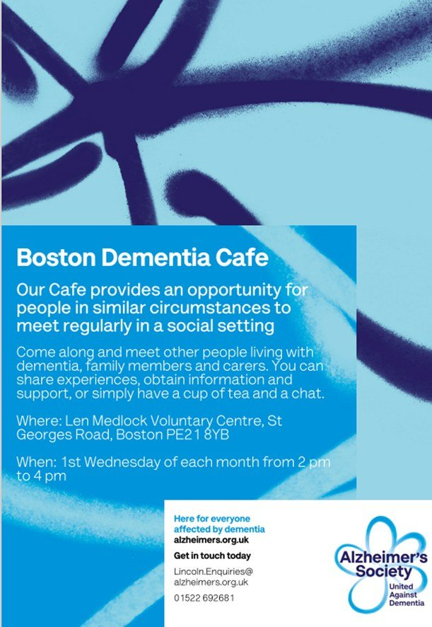 LenMedlockVolC's tweet photo. ⭐️QUICK REMINDER ⭐️NEXT week is The 1st Wednesday of the month which means - Boston Dementia Cafe will be back at The Len Medlock Voluntary Centre held by Alzheimer's Society from 2pm-4pm. Please see poster below for more information. https://t.co/cJsSkkFzTF
