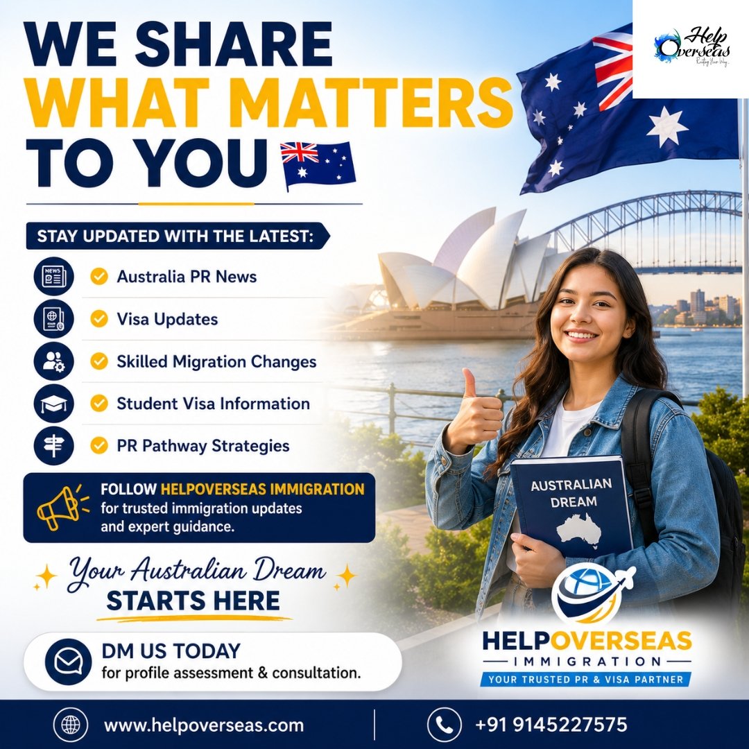 HelpOverseas's tweet photo. 🇦🇺 Australia Migration Program 2026–27 Updates Are Here!

Planning to study, work, or settle in Australia? Now is the perfect time to stay updated with the latest PR pathways, visa changes, and migration opportunities. 🚀. https://t.co/wa0Yp3nSBS