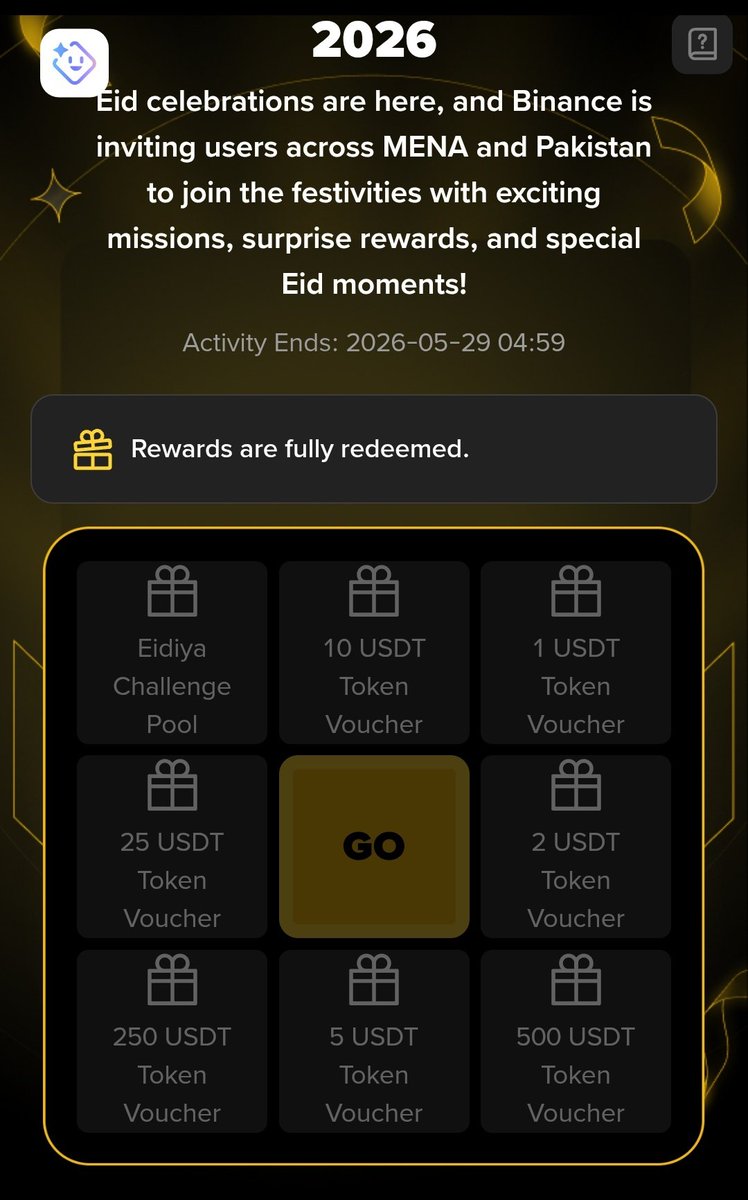 Mr_Israr_06's tweet photo. The Fastest event Ever I saw
The rewards got Fully redeemed After in one hour .
How much you Got ??
#Binance #Eidi quetta https://t.co/AhZKTU95ST