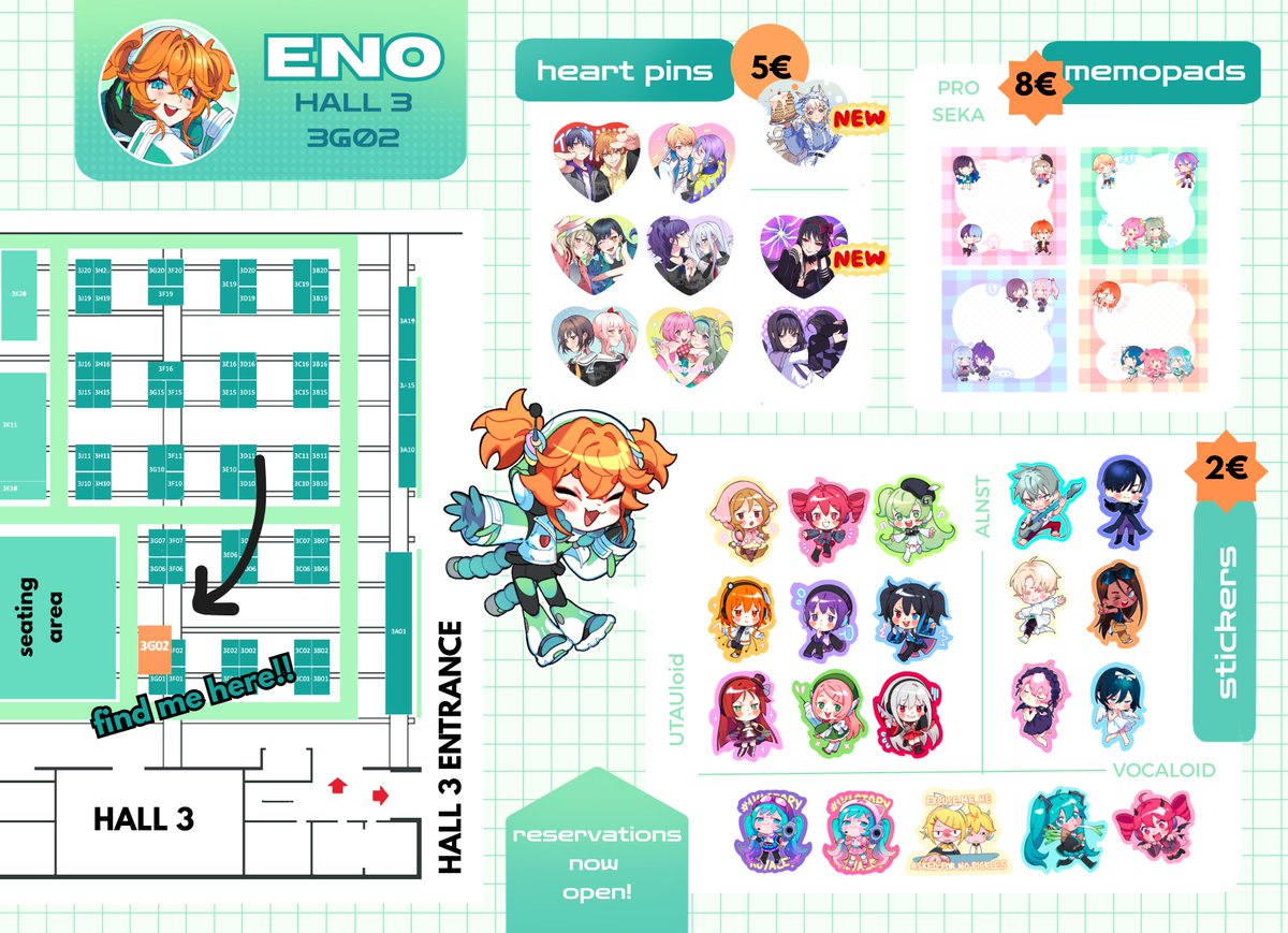 enosst's tweet photo. ⭐️Dokomi Catalogue⭐️
I'm so excited to be coming back this year, I hope to see you all and have a great time! I'll be bringing LOTS of new uma and vocaloid stuff ✨

👇 Halle 3, 3G02

Reservations are open until Wednesday! See you this weekend!!💗

#dokomi #artistsofdokomi2026 https://t.co/FieibXv5Gn
