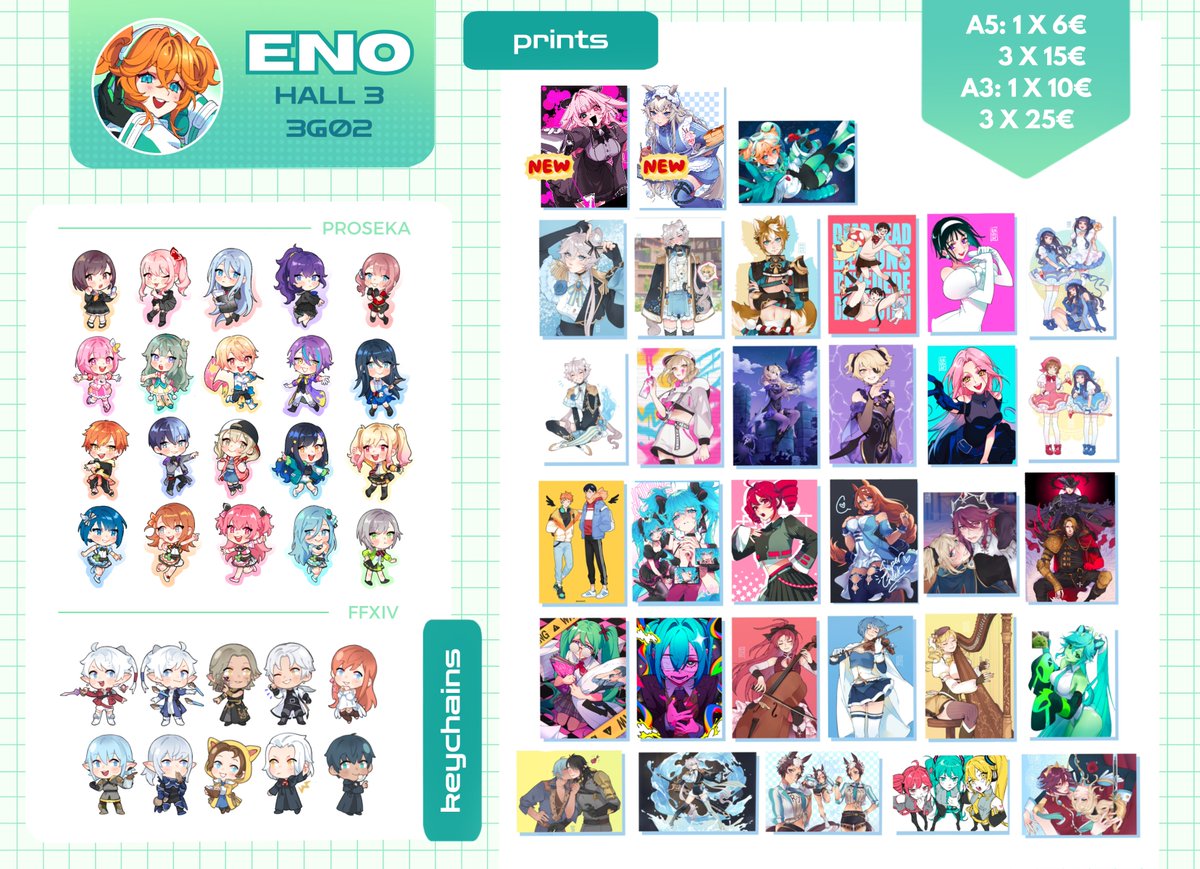 enosst's tweet photo. ⭐️Dokomi Catalogue⭐️
I'm so excited to be coming back this year, I hope to see you all and have a great time! I'll be bringing LOTS of new uma and vocaloid stuff ✨

👇 Halle 3, 3G02

Reservations are open until Wednesday! See you this weekend!!💗

#dokomi #artistsofdokomi2026 https://t.co/FieibXv5Gn