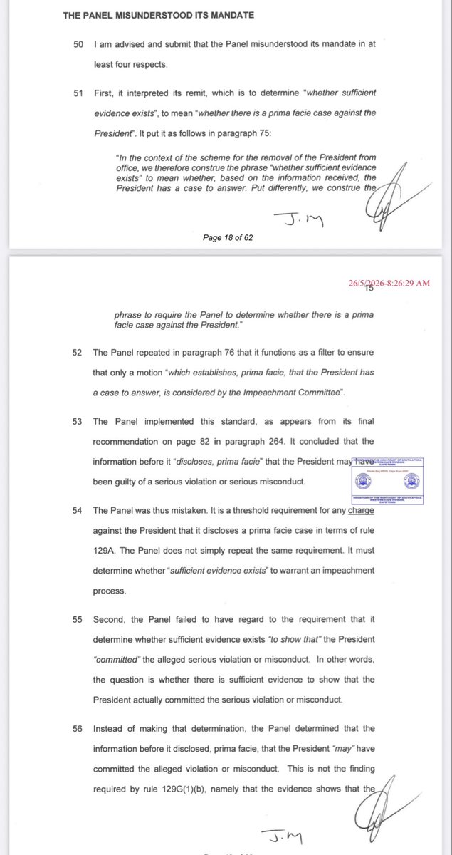 CannyMaphanga's tweet photo. JUST IN: Pres. Cyril Ramaphosa has filed papers in the WC High Court to review the S89 panel report into Phala Phala. From the papers, the Pres is not seeking an interim interdict, he is seeking a review of the report &amp; any steps taken by the NA pursuant to the report #SABCNews https://t.co/veRdIDwvwu
