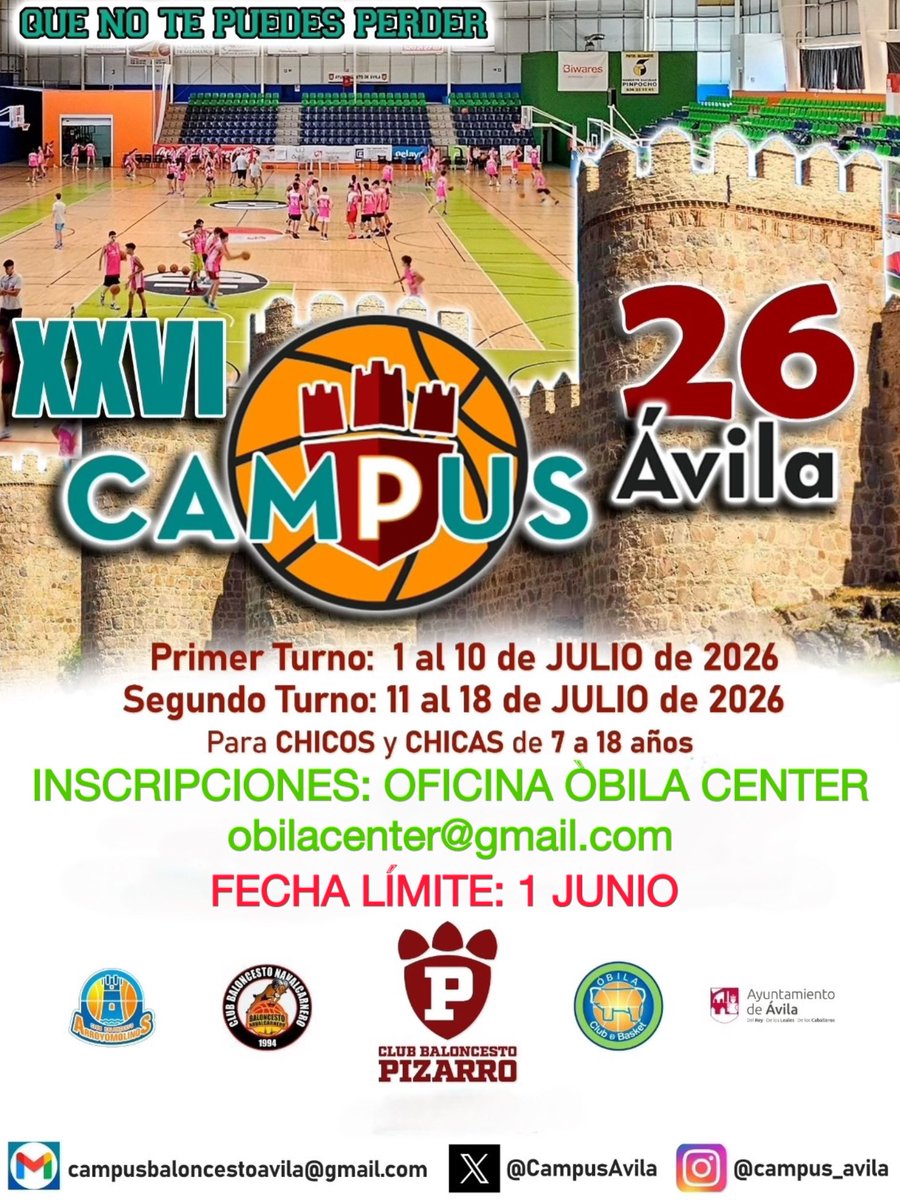 Obila_com's tweet photo. 👀FECHA FIN INSCRIPCIONES🏀

📆1 JUNIO https://t.co/LDJx66U5Nq