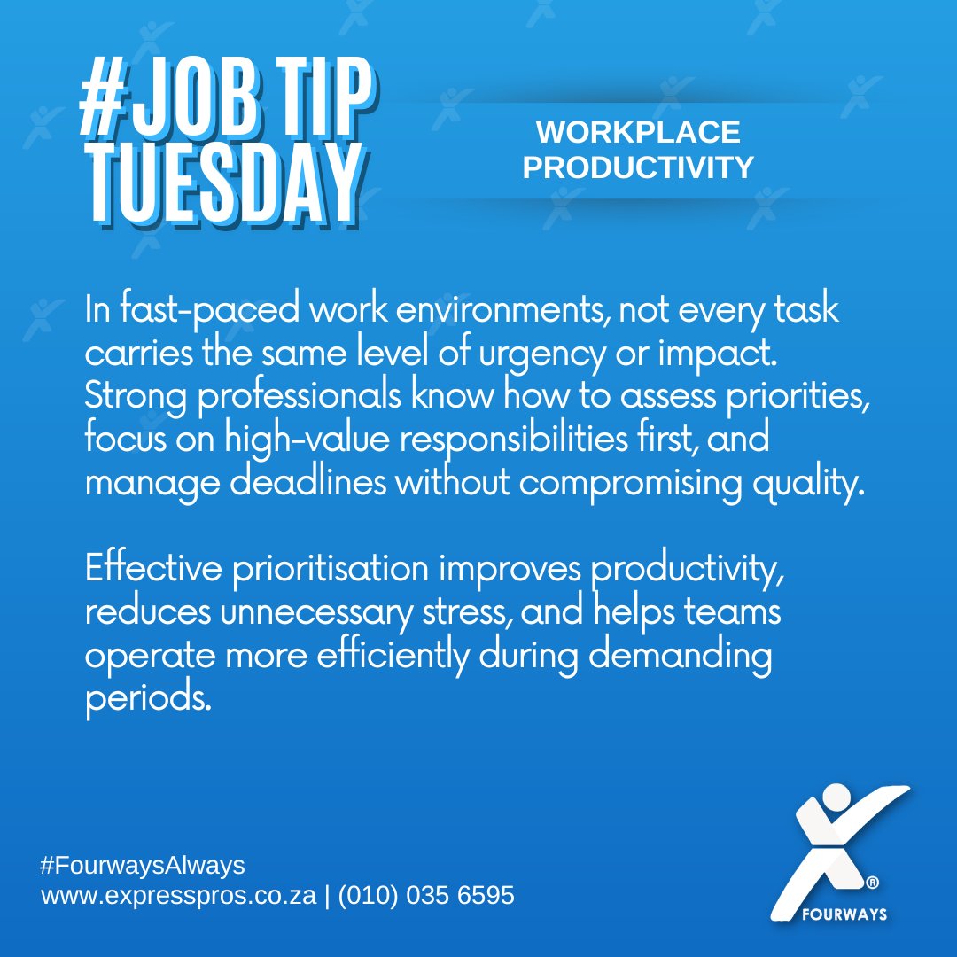 EFourways's tweet photo. Job Tip Tuesday💼

#JobTipTuesday #StaffingExperts #LearnAboutExpress #PuttingAMillionPeopletoWork #ExpressProsFourways #FourwaysAlways https://t.co/XF70tVjC6p