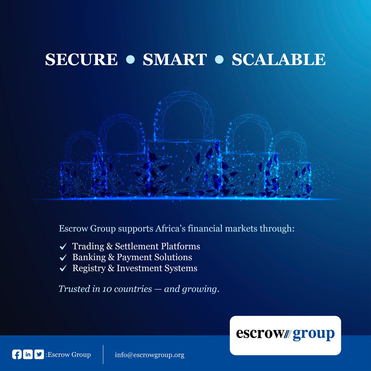 Escrow_Group's tweet photo. We build secure, smart, and scalable financial infrastructure across Africa. https://t.co/08NNlXYvAk