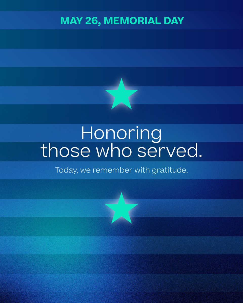 Digitaleragroup's tweet photo. This Memorial Day, we pause to honor the courage and sacrifice of those who gave everything.

 From all of us at DigitalEra, thank you.

#EmpoweringConfidence https://t.co/wwlQd5CxGc