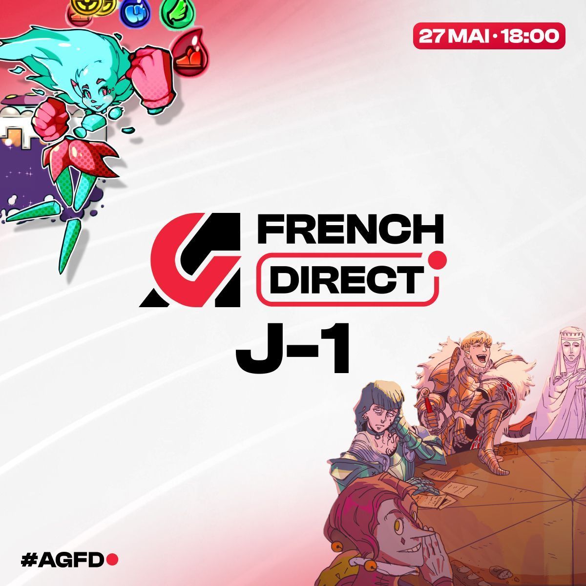 AGFrenchDirect's tweet photo. L'AG French Direct fais son grand retour DEMAIN !

Et parce que c'est toujours plus marrant à plusieurs, avec qui vous comptez regarder la conférence ? 🍿 https://t.co/hKn4rmQ5YK