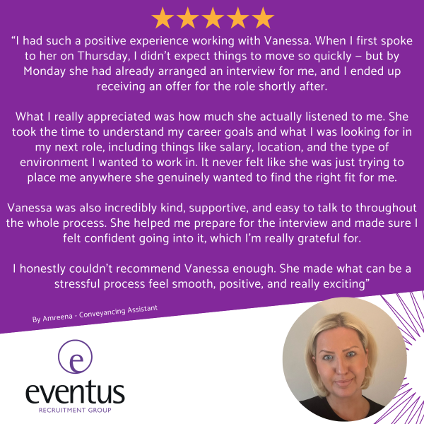EventusRecruitG's tweet photo. We love receiving feedback like this. ⭐⭐⭐⭐⭐ https://t.co/j15OsCFWLf