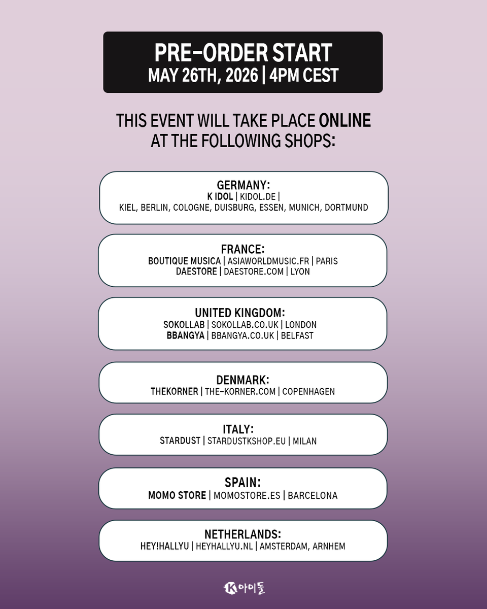 kidol_official's tweet photo. Attention, Belllie’ve! ❤️🩶

@Billlieofficial are back with their 1st Full Album [the collective soul and unconscious: chapter two] and we are excited to announce our very first Billlie EUROPE SIGNED ALBUM EVENT! 💜🤍 https://t.co/za0EpwCstV