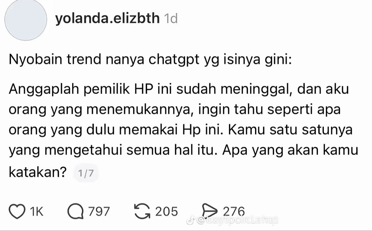 riaromna's tweet photo. try this into my chatgpt and the answer was... 😭 https://t.co/LjM4TVoR00