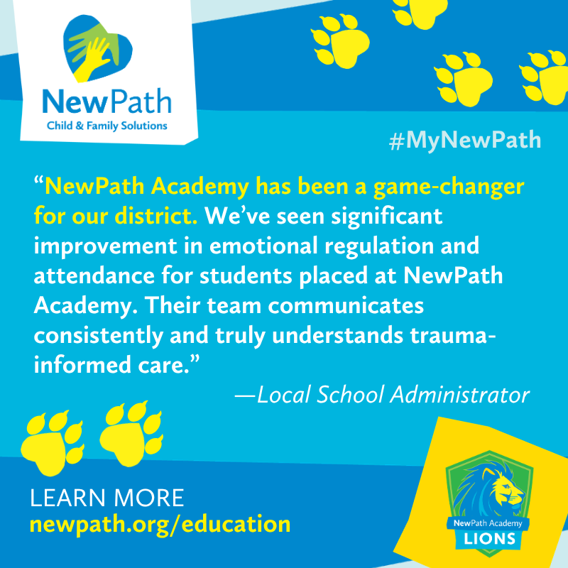 NewPathFamily's tweet photo. "NewPath Academy has been a game-changer for our district." Discover new ways to support your students at https://t.co/zNxnWsdS1r 🦁💙 #mynewpath https://t.co/rr0yXvy7ay