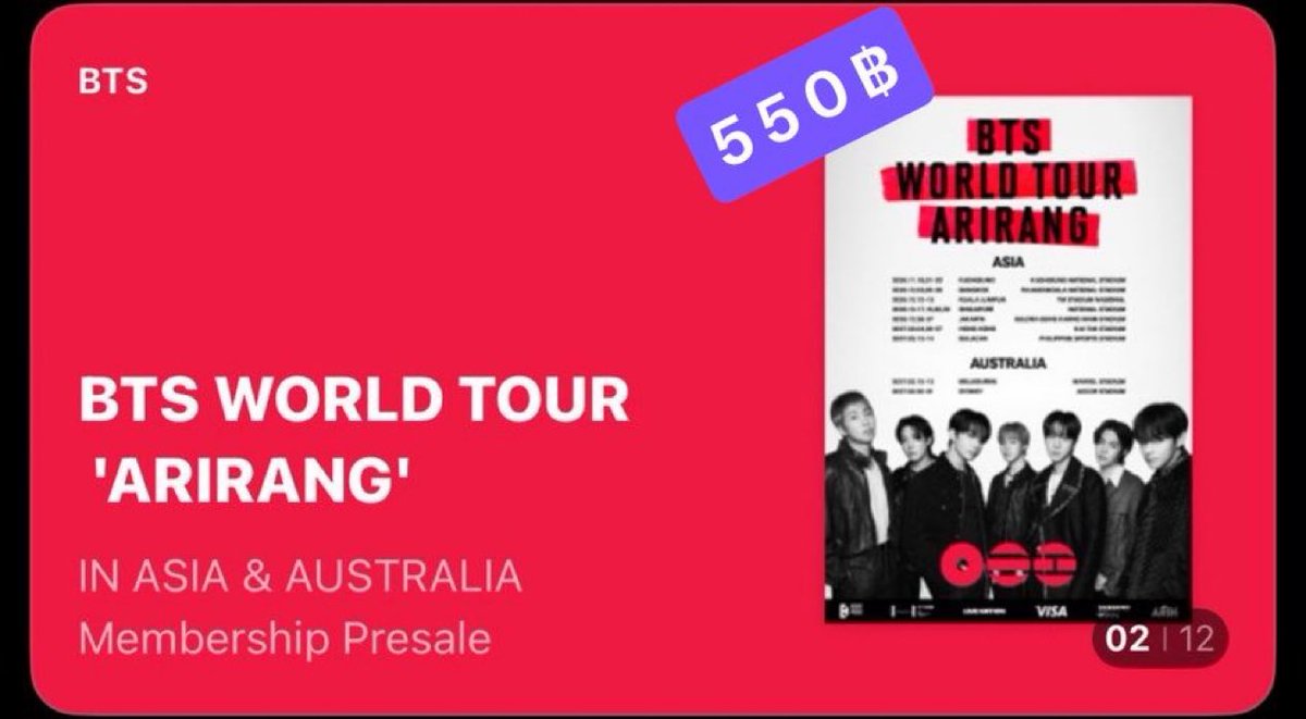 BT0613P's tweet photo. 🤍 รับสมัคร / ต่ออายุ 💜

Army Membership เมมเบอร์ชิพ บังทัน

• สมัครสมาชิก

• ลงทะเบียน presale ฟรี
⏰รับถึง 27/5 เวลา 9โมง

🏷️ 550฿

💜 ราคานี้รวมทุกอย่างแล้วค่ะ
📍 ใครไม่มีวีเวิสสมัครให้ฟรี

สนใจDMได้เลยค่ะ
#ตลาดนัดบังทัน BTS World tour Arirang

มบช วงอื่นก็รับสอบถามได้ค่ะ https://t.co/EIyqHSCTUB