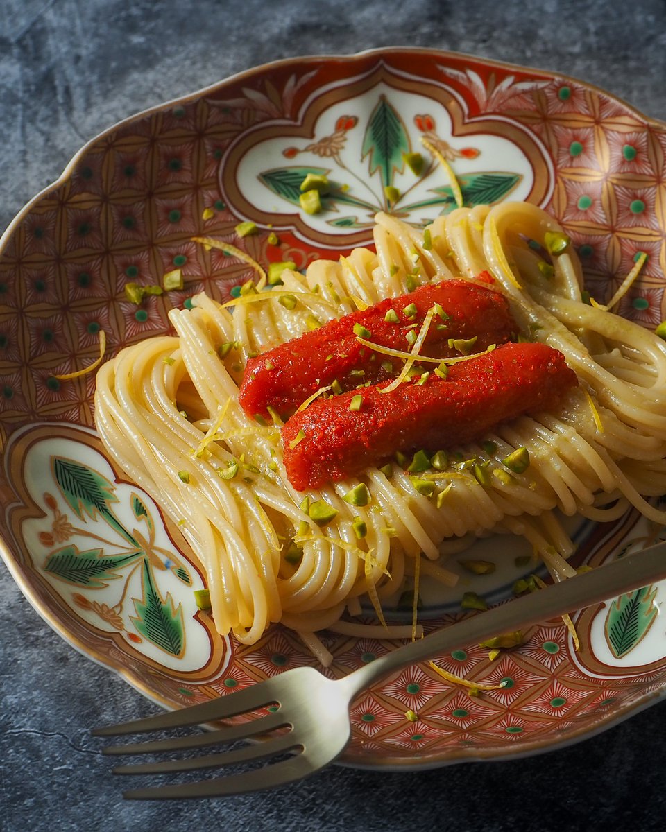awesome_zero_1's tweet photo. 野ぶきをペーストにして明太子をトッピング🤤
#料理 #料理記録 #パスタ #レシピ https://t.co/NMpUPHrZZ0