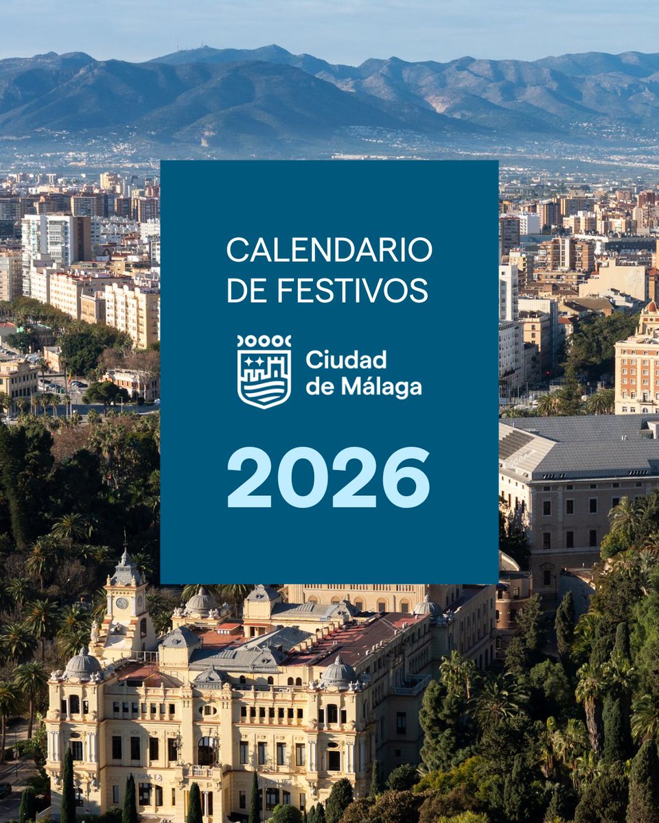Distrito6M's tweet photo. El calendario de festivos en 2026 en #Málaga comprende, como en toda España, 14 días entre locales, autonómicos y nacionales. https://t.co/BI5NR9oZE2