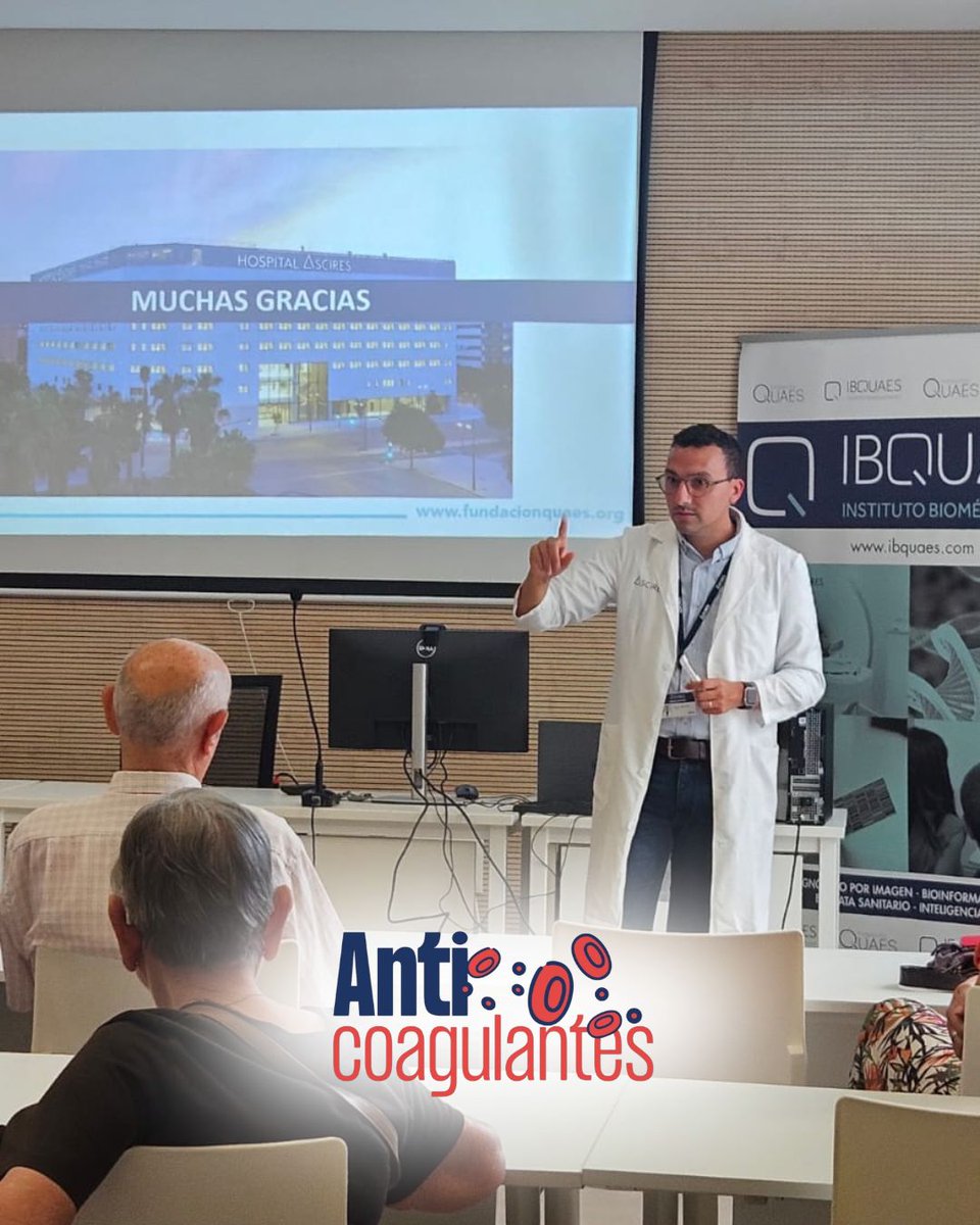 FQuaes's tweet photo. 🩺 Ayer celebramos la charla “Anticoagulantes” junto a AVAC.

Hablamos sobre control del INR, autocontrol del tratamiento, fibrilación auricular y prevención cardiovascular en una jornada de divulgación y diálogo con pacientes.

#FundacionQUAES #Anticoagulantes https://t.co/VVCBjlrhPY