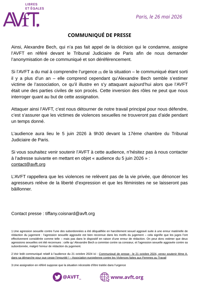 AVFT Libres & Egales tweet media