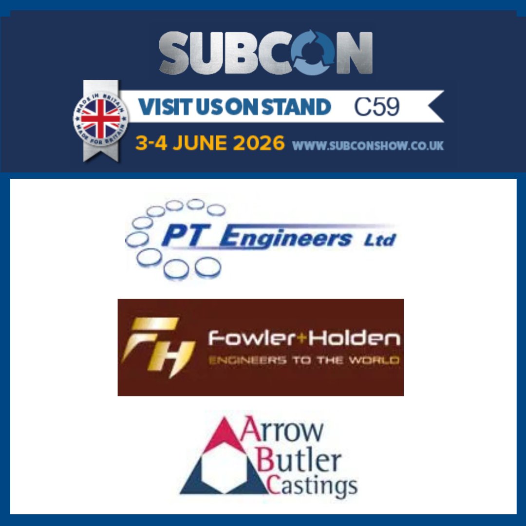 pt_engineers's tweet photo. 1 Week To Go: Subcon

Visit PT Engineers, Fowler &amp; Holden, and Arrow Butler at stand C59 on 3rd June.

Learn more: https://t.co/Hhxc4XaQD3

#PTEngineers #PrecisionMachining #CNCMachining https://t.co/CwhoYA7Y3p