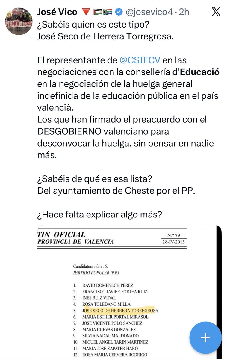 eagraz's tweet photo. @CSIFCV @CSIFEnsenanzaCV https://t.co/7NF5RltaLT