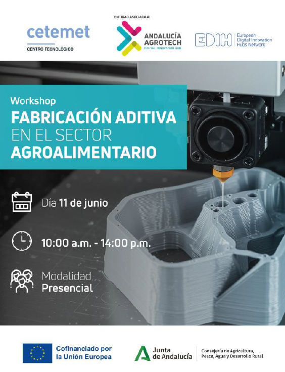 CoopsAgroAND's tweet photo. Conoce las principales tecnologías de fabricación aditiva e identifica oportunidades de aplicación en tu propia maquinaria y repuestos, de la mano de @cetemet en el marco de @DIHAndAgrotech @edih_net 
FORMACIÓN PRESENCIAL 📍 Córdoba Tech Park
🗓️11 junio ⏰10:00-14:00 
➕Info: https://t.co/lkQqISQXpq
➡️Para técnicos, autónomos y pymes del sector agroalimentario 🔝🔝