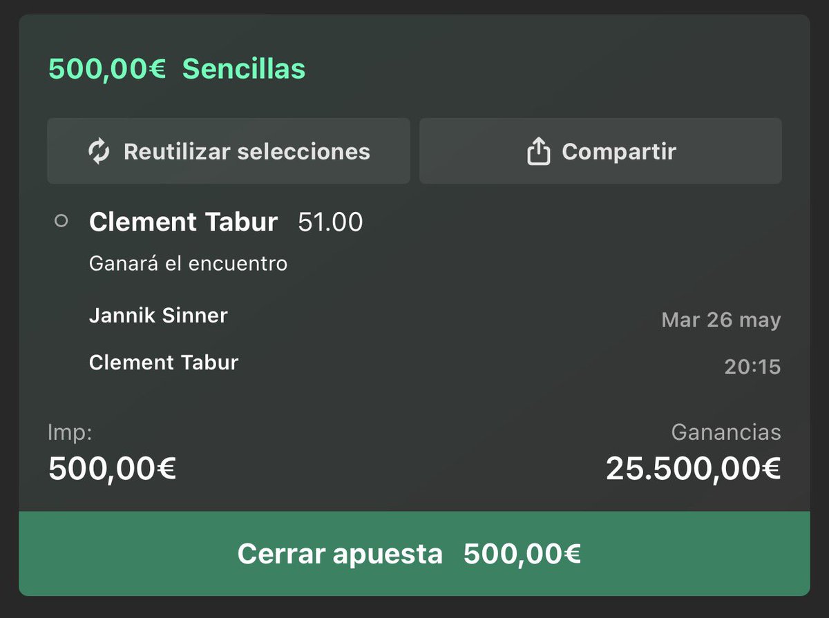 AdrianLipe's tweet photo. ‼️ OPORTUNIDAD ÚNICA. 

🫡 Si mi ídolo #Tabur gana hoy a #Sinner voy a regalar 50€ a todo el que de “Me Gusta” aquí. 👇🏽 https://t.co/qE5xAZVqZa