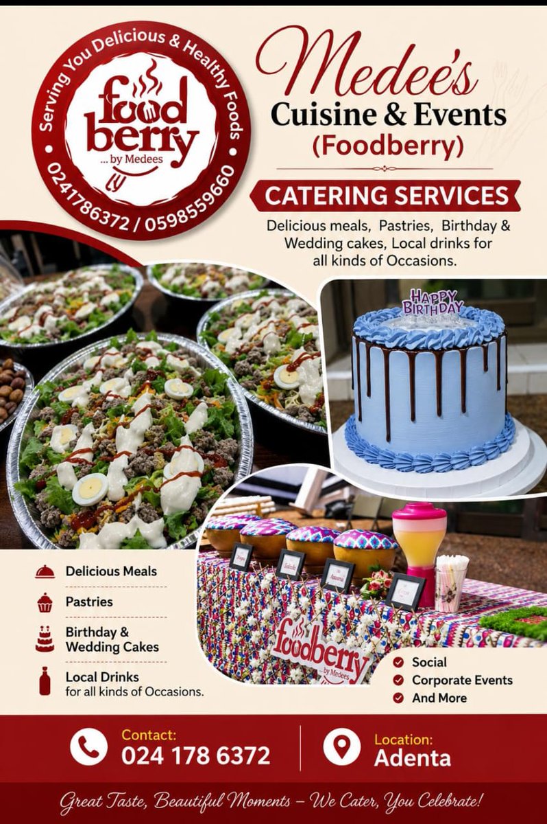 EventsMedee's tweet photo. Still in business...
Bring all your catering needs https://t.co/UP9oeEil4H