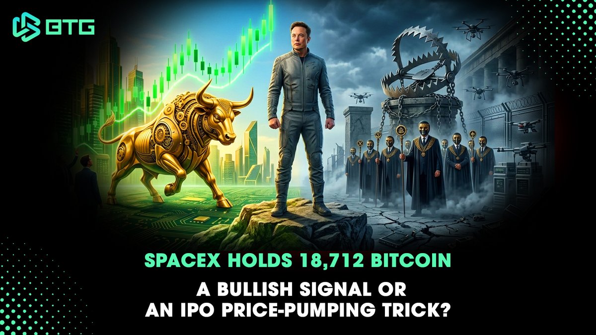 BTGWeb3network's tweet photo. 🚨 SPACEX HOLDS 18,712 BITCOIN: A bullish signal or an IPO price-pumping trick?

Instead of blind euphoria, we need to directly dissect the numbers in the S-1 filing (submitted to the SEC on May 20) to clearly see Elon Musk's true calculations ahead of the historic June IPO.

📊 THE TELLING NUMBERS:

▪️ Holding 18,712 $BTC (worth $1.29 billion), SpaceX officially becomes the 7th largest corporate holder globally. 
▪️ An extremely low average entry price of just $35,320 per coin.
▪️ The company is comfortably sitting on a massive unrealized profit of $789 million.
▪️ The projected IPO valuation target reaches an astronomical $1.75 trillion.

⚠️ DISSECTING 3 MARKET PARADOXES:

1️⃣ Too small an allocation to be called conviction: The $1.29 billion asset sounds huge, but it actually accounts for a mere 0.07% of SpaceX's $1.75 trillion total valuation. This is entirely a liquidity reserve basket, not a life-and-death strategy tied to the market like what MicroStrategy is doing.

2️⃣ The move to polish financial reports: Presenting a balance sheet with $789 million in hyper-liquid cash profit to Wall Street is the perfect way to optimize valuation before raising capital. Crypto is being leveraged as a media catalyst to attract traditional cash flows.

3️⃣ Looming dumping pressure: Tesla's history of taking Bitcoin profits to offset operating cash flow is a practical lesson. For a cash-burning enterprise like SpaceX, this 18,712 $BTC can easily turn into a liquidity pool ready to be dumped onto the secondary market whenever they urgently need capital.

🎯 CONCLUSION:
From my perspective, this event does not represent institutional cash flows aggressively accumulating to pump prices. The naked truth is that Bitcoin is being manipulated by the elites into a tool to polish their balance sheets.

What is your take on this? Is this 18,712 $BTC the fuel for a new cycle, or just a distribution trap waiting to take profits on the heads of the retail crowd?

#Bitcoin $BTC #SpaceX #IPO #MacroMarket #ElonMusk #CryptoMarket #CryptoTrading #SmartMoney #Macro #BTC #Uptrend