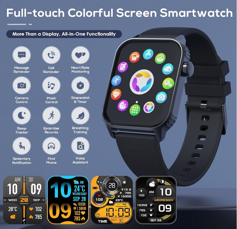 TechFocus002's tweet photo. ⌚️ Smartwatch ✨Your fitness partner! 💪
✅ 1.83" HD Display  Alexa Built-in 🗣️ Voice control 
✅ Bluetooth Calls &amp; Music Control 🎶📞Stay connected on the move 🚶
✅ Heart Rate/Sleep Monitor Waterproof ❤️😴💧
Works with iPhone &amp; Android 📱
#Smartwatch #FollowForFollow #GoodFind https://t.co/ja4zf98m6p