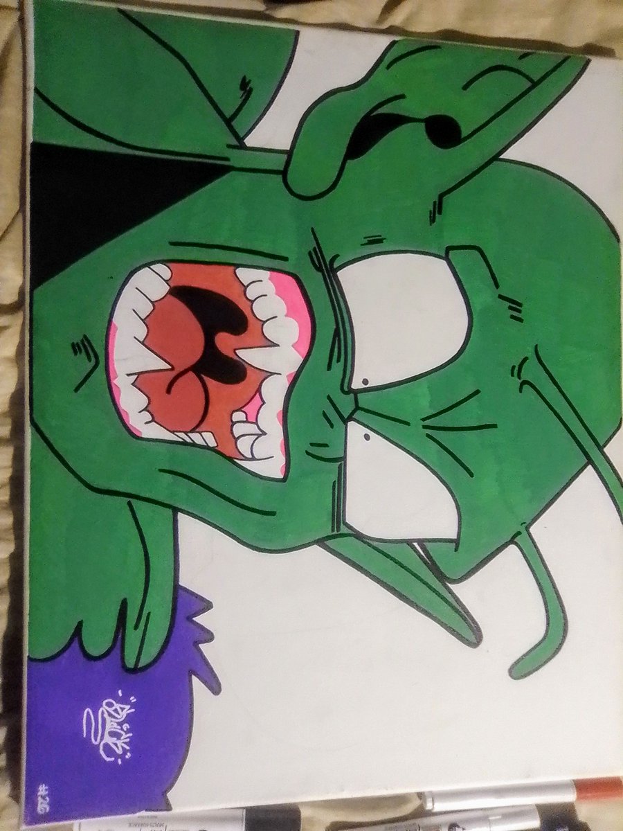 problemsaythat's tweet photo. Piccolo Canvas Drawings #Day3 #Progress #DBZ #ArtEnt #26 @$LickArtOfficial https://t.co/RC4dDl2PWZ