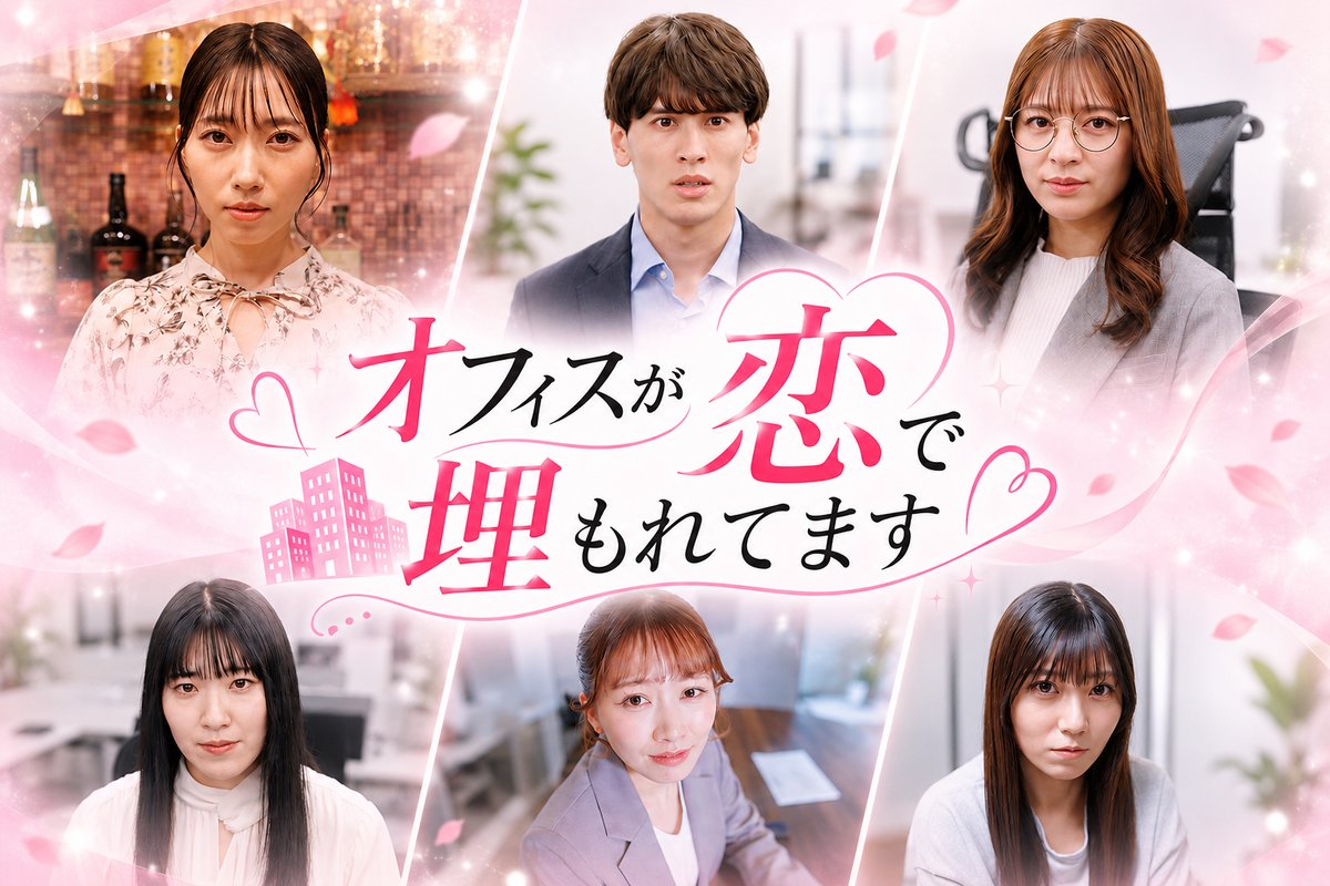 smash_media_jp's tweet photo. 🎬ショートドラマ配信アプリ「#smash.」にて、
『オフィスが恋で埋もれてます』
6月20日（土）18:00 配信開始決定！
💼“真のヒロイン”を視聴者のリーフ投票で決定する、
参加型オフィスラブショートドラマ💘
https://t.co/KNJAVXwNeG

さらに本日17:00より――
🎵主題歌タイアップ獲得！リーフ投票オーディション公募開始！視聴者投票で選ばれた1曲が、
『オフィスが恋で埋もれてます』主題歌に決定✨
オリジナル曲をお持ちの皆様、是非ご応募ください！

⏰応募締切
6月2日（火）17:00

▼詳細はこちらから
https://t.co/aacvcizS7h

#オフィ恋
#才川コージ #坂東工 #心愛らら #徳江かな
#紬葵ありさ #新井萌花 #かとう美亜
#齋藤有紗 #小宮久