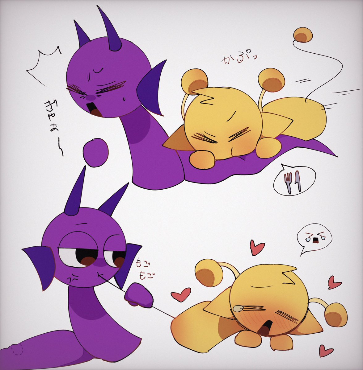 RT @wawa96737285419: ダーサイ💜💛#sprunki