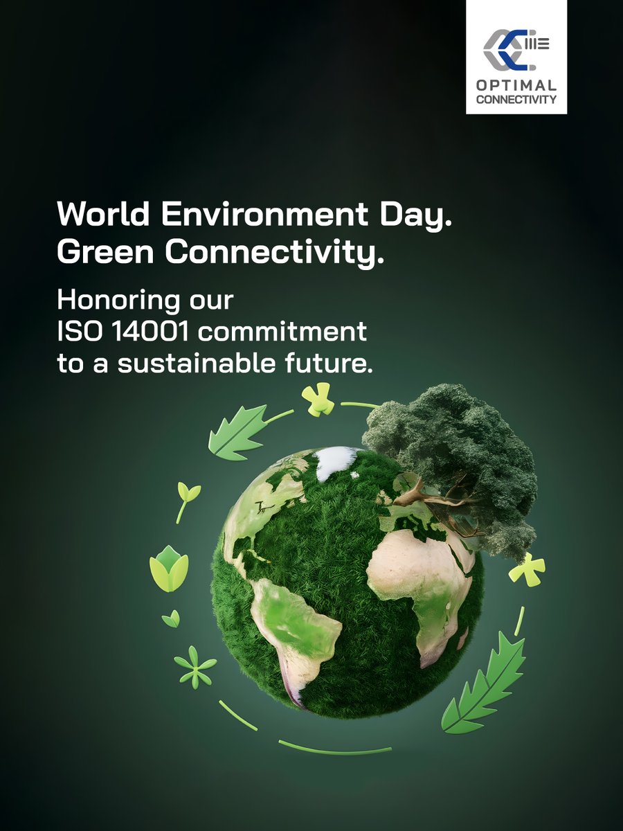OC2MEofficial's tweet photo. π This #WorldEnvironmentDay, we highlight our energy-efficient manufacturing and our support for the UAE's renewable energy infrastructure.
#Sustainability #GreenTech #ISO14001
#ConnectivitySolutions
#OPTIMALCONNECTIVITY #OC2ME https://t.co/4o51th2eJk