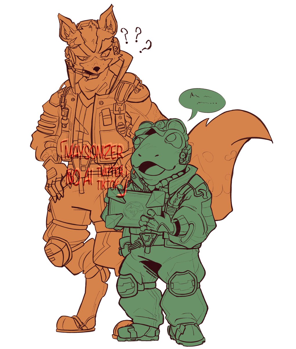 Maysonizer's tweet photo. I currently have no motivation to finish this

I tried to slightly change my style as well for fun
#starfox #foxmccloud #slippytoad https://t.co/uwjGDPYjRe