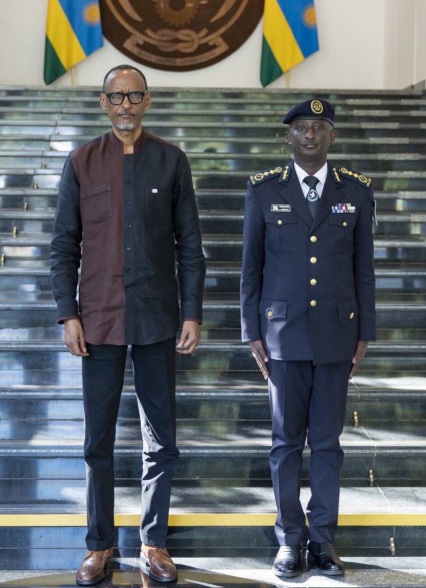 NtwaliWanyu1's tweet photo. He was once among the brave men who protected President Paul Kagame during the struggle to liberate Rwanda.

He is a leader who trusts the people he leads, something clearly reflected in the professionalism of the Rwanda National Police.

The values and leadership principles inspired by our President continue to shape disciplined and professional officers who understand the benefits of good governance.

Today, he serves as the Inspector General of Rwanda National Police. ♥️✊🏿

The first photo shows H.E. President Paul Kagame unveiling the Rwanda National Police College monument.

The second photo shows H.E. President Paul Kagame welcoming CG Felix Namuhoranye as Inspector General of Rwanda National Police. ♥️✊🏿

2013                                       2023
