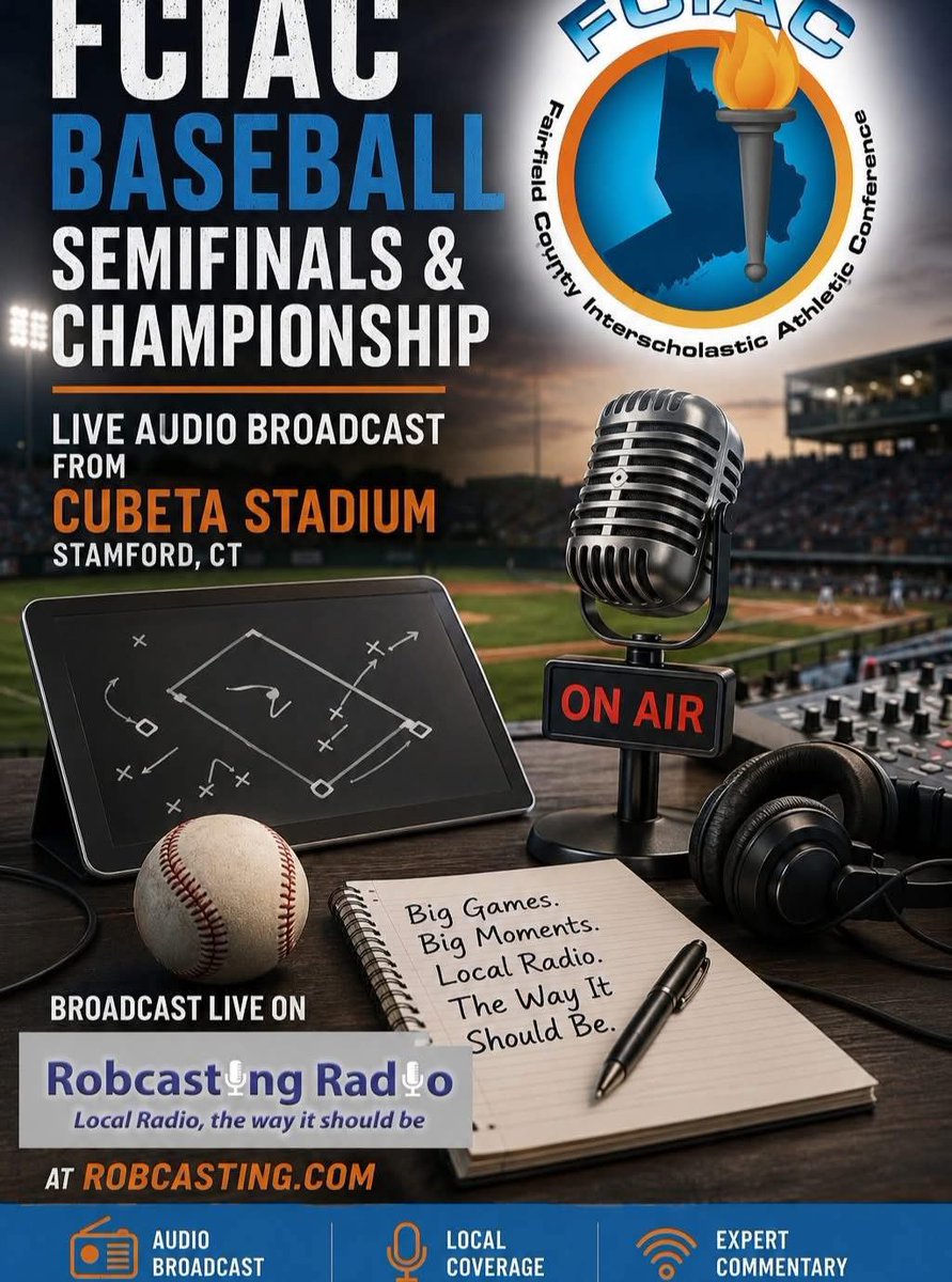 double5's tweet photo. Today! Live at 3:55 with New Canaan/Trumbull! Then it's Darien/Fairfield Ludlowe. 

The winners meet in the FCIAC Championship on Thursday. 

https://t.co/wjcFoiDoQm

#UnderTheHeadset #ctbase https://t.co/TcJFhwT7Sh
