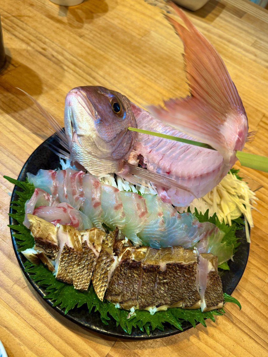 simantokoubou's tweet photo. 588円の鯛を買って来てここまで仕上げたら、娘と嫁は何と言うと思う？

娘＆嫁『お父さんすごーーーい！！鯛のお造りだ！美味しそーーー！！（わーーい！！）』

ーーーー現実ーーーー

娘＆嫁『…………（もぐもぐ）………』無言 https://t.co/FHYx4mUCfe
