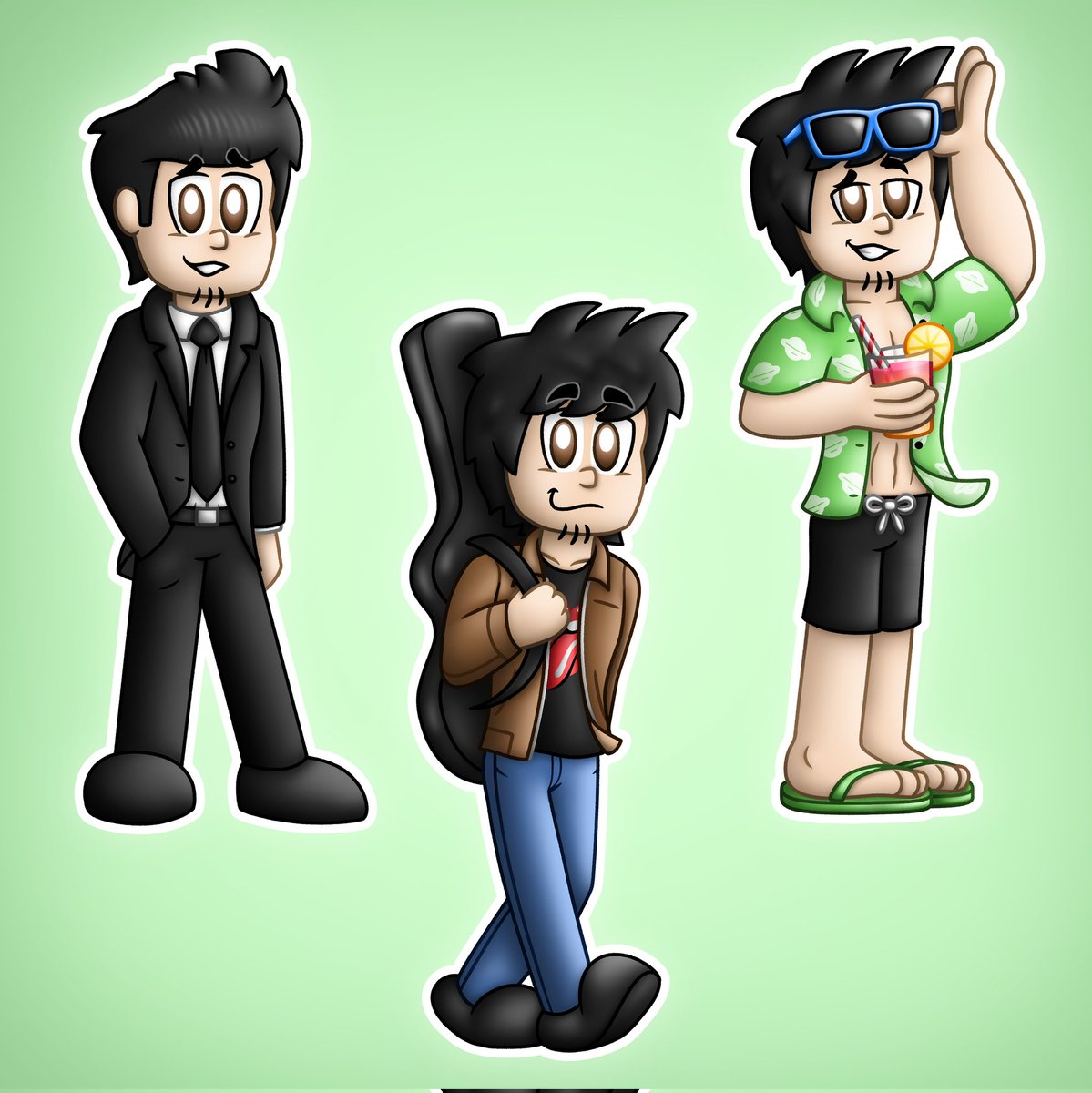 ncartstuff's tweet photo. I was thinking about how I like, never draw Neil apart from Zanna, so I thought I'd do that for once. Here he is in a few different outfits.

#oc #ocart #art #originalcharacter #originalcharacterart https://t.co/1F3HMSiyH0