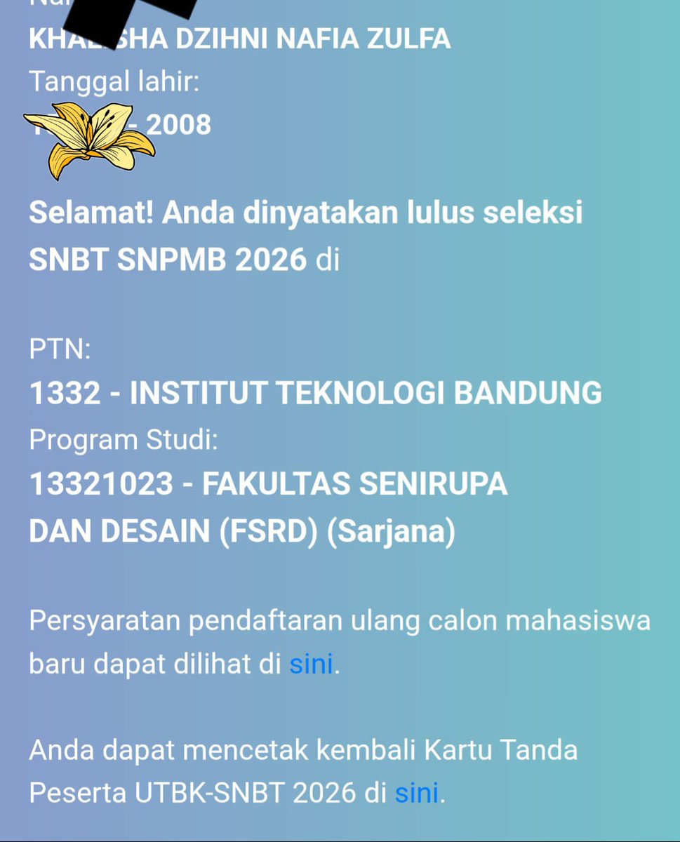 Alsha LOLOS FSRD ITB tweet media